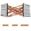 Miniatyrbilde 7 av 8: Kvinner Jente Magic Easy Hårperler Slide Stretchy Comb Clip Strekkbar hårnål Kaffe