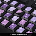 Miniatyrbillede 1 af 5: Universelle Lilla Tastaturklistermærker - Hvid skrift, Computer udskiftning