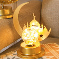 Miniatyrbilde 6 av 8: Dekorativ skrivebordslampe i LED, jernkunst, hullet ut, for høytider og styling