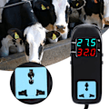 Miniatyrbilde 6 av 8: 90-250V Digital Display Temperaturregulator Elektronisk Termostat med Strømkabel EU-plugg