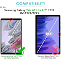 Pikkukuva 2 / 5: Kotelo Samsung Galaxy Tab A7 Lite 8.7 tuuman 2021 (SM-T220/T225) -mallille, erittäin ohut suojakuori Tablet A7 Lite 8.7\" SMT220 Smart Folio -kotelo, Graffi
