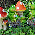 Miniatyrbillede 4 af 5: Udsøgt Frø Have Dekoration, Resin Frø Statue Skulptur, Velkommen Til Vores Have Statue