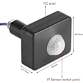 Miniatyrbillede 3 af 4: Udendørs PIR bevægelsessensor infrarød menneskekropsdetektor vægkontakt alarmsystem sort 110V-240V