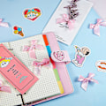 Miniatyrbillede 3 af 5: Klæbende satinbåndssløjfer - 24 stk., DIY-håndværk, Valentinsdag, babyshower-kortfremstilling, pynt, 5 cm bredde (pink)