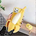 Miniatyrbilde 3 av 5: 3D Gul Banan Leke Silikon Telefondeksel For iPhone 11Promax