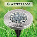 Miniatyrbild 5 av 5: Solarlampa för utomhusbruk 12 LED 4 st Solcellsdrivna Marklampor Vita Trädgårdslampor Vattentät Rostfritt Stål för Utomhusbruk, Trädgård, Uteplats, Gräsmatta, Gård, Gångväg