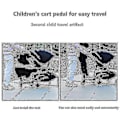 Miniatyrbilde 5 av 5: Universal 2-i-1 Trillebrett med Avtakbart Sete, Andre Barn Artefakt, Barneride Trillefeste med Sadelsete Zekai