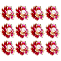 Miniatyrbild 6 av 8: 12 st klädesdekorationer Faux Pearls Dekoration Flatback Kläder Knapp för DIY Kläder Väska Hårklämma Liten Pion/ 108g