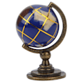 Miniatyrbilde 5 av 8: 1:12 Miniatyrhus Globe Barn Simulering Mini Søt Dekorasjon Modell Leke Blå Ball Kobberbase