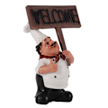 Miniatyrbilde 5 av 8: Resin Chef-figurer Ornament Statue Modell Håndverk Dekor Bar Kaffebar (#1)