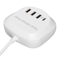 Miniatyrbilde 5 av 8: T3P USB-plugg multiportlader multifunksjonell 4-porters PD QC3.0 USB-laderhub 100-240VUK-plugg