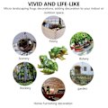 Miniatyrbillede 5 af 7: 5 stk Frø Statue Havepynt Mini Frø Harpiks Dyreskulptur Indendørs Udendørs Dekoration til Have Terrasse Have