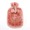 Miniatyrbillede 2 af 5: Vinter Faux Fur Gummi Varm Børne 2 Liter Hånd Fod Varmer Solid Husholdnings Vandpose DGZD Pink