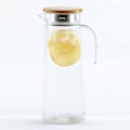 Miniatyrbillede 4 af 8: 1,2L Akryl Transparent Saftflaske Koldt Vandkande Krukke til Bar Hjemmebrug Bambuslåg