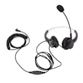 Miniatyrbilde 1 av 8: Call Center Headset 3,5 mm plugg kablet datamaskin hodetelefon med støydempende mikrofon for telefon bærbar PC nettbrett