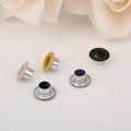 Miniatyrbillede 6 af 8: 200 sæt blandede farvede metaløjer, snørehuller, læderhåndværk, scrapbooking, kortøjer 6MM