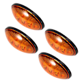 Miniatyrbillede 4 af 8: 2,3 tommer 12V DC Fender Side Marker Lights Vandtæt Passer til Ford F-serien 1999-2010 (4 stk. ravfarvet lys)