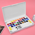 Miniatyrbillede 4 af 8: Solid Pigment Børne Udendørs Skitse Maleri Bærbart Pigment Kit Kunst Tilbehør 36 Farver