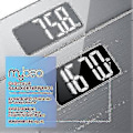 Miniatyrbild 4 av 5: Zk-digital Badrumsvåg - Slim Design Badrumsvåg - 6mm Säkerhetsglas, Stor LCD-display ZD C