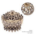 Miniatyrbillede 3 af 6: Bronze Lotus Røgelsebrænder - 7x5cm, Zinklegering boligdekoration