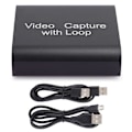 Miniatyrbild 1 av 8: HDMI-inspelningskort med loop out USB 2.0 Collector Streaming Realtime Live Video Recording (svart)