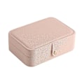 Miniatyrbillede 1 af 5: Dobbeltlags Bærbar Mini Rejse Smykkeæske - PU Læder Smykke Organiser til Kvinder og Piger