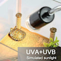 Miniatyrbillede 5 af 5: Reptil Lampe Opvarmet Skildpaddelampe med 360 Graders Rotation Lang Base til Reptiler og Padder
