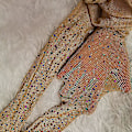 Miniatyrbild 1 av 5: Glittrande strassfisknätstrumpor för kvinnor - Perfekt för fest och klubbkläder Hudfärgad diamant