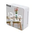 Miniatyrbild 1 av 3: LED-display digital väckarklocka med enkel snooze-funktion - Modern spegeldesign för sovrum, hemmakontor (vit)