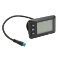 Miniatyrbilde 4 av 8: Elektrisk sykkeldisplay 36V 48V LCD GD01 Display 5 Pin Vanntett Plugg for 22,2mm Styre