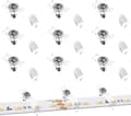 100 fastgørelsesklemmer til udendørs LED-strips, med 100 10 mm skruer.