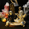 Miniatyrbillede 5 af 5: Hovedbøjle kranie dekoration Skelet Figurer Cool Statue C