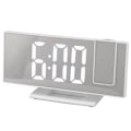 Miniatyrbild 7 av 8: Digital Projektionsväckarklocka för sovrum Stor LED-display Spegel Projektionsväckarklocka Vit