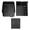 Miniatyrbillede 2 af 8: Center Console Opbevaringsbakke ABS Armlæn Organizer Box Cubby Skuffebeholder Udskiftning til Tesla Model 3 Y Uden Silikonepuder