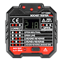Miniatyrbilde 4 av 8: HT106D Digital Display Socket Detector Bærbar Fase Strøm Polaritet Tester EU Plugg 110-220V