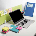 Miniatyrbillede 3 af 5: 6 lyse farver Sticky Notes, 100 ark/blok, klæbeevnen er forbedret