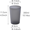 Miniatyrbillede 2 af 5: Simpel tandbørstekop til hjemmevask - Tandbørstekop med stor kapacitet (300 ml) - Transparent sort og hvid