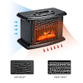 Miniatyrbillede 2 af 5: Elektrisk Bordmodel Bærbar Mini Blæser med Flammeeffekt