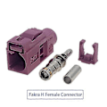 Miniatyrbilde 1 av 5: Fakra A B C D E F G H I K Z Hunn Crimp-kontakt Bilradio Fm Gps Antenne Fakra Adapter For Rg316 Rg174 Pigtail Kabel Fakra H Hunn