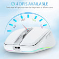 Pikkukuva 4 / 5: (Musta 2.4G Dual-Mode Bluetooth 5.1 Langaton Hiiri, USB-lataus