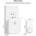 Miniatyrbillede 2 af 4: Trådløs dørklokke, elektrisk ledningsfri batteridrevet plug-in dørklokker IP55 vandtæt nem installation lang rækkevidde på 300 meter med 32 ringetoner til hjemmet