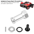 Miniatyrbild 7 av 8: Förlängningskoppling 24 mm längre kombinationsadapter för Traxxas Slash 1/16 RC-bil (silver)