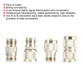 Miniatyrbillede 8 af 8: 4 stk M til N RF messing 50 ohm koaksial koncentrisk adapter konnektorsæt