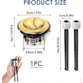 Miniatyrbillede 2 af 5: 38 mm Toilet Dual Skylle Trykknap, Universal Guld Cisterne Toilet Skylleknapper Standard Reservedelstilbehør til Badeværelse Toilet Vandtank Re