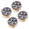 Miniatyrbilde 8 av 8: 4 stk. RC Bead Lock Hubs i aluminiumlegering og messing til RC-kjøretøydekk, nav for Axial SCX24 1/24 titanfarge