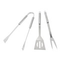 Miniatyrbillede 2 af 8: 3PCS Grill Tools Set Utensils Set Rustfrit Stål Spatel Tang Gaffel BBQ Tools Set med Opbevaringspose til Madlavning Fest