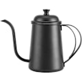 Miniatyrbillede 1 af 5: 650ml Rustfri Stål Tekande Rustfri Svanehals Kaffekande Kedel Te- og Kaffesæt til Hjemmet og Restauranten (Sort)