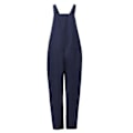 Miniatyrbilde 5 av 5: Avslappede blå bomullslin-overalls for kvinner med seler 5XL