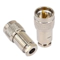 Miniatyrbilde 2 av 3: 2 stk. klemme koaksialadapter, sølv, 3,5*1,5 cm