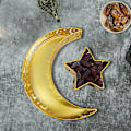 Miniatyrbilde 4 av 7: Ramadan serveringsbrett med halvmåne og stjerne matbrett muslimsk islam Mubarak matbrett for festdekorasjon